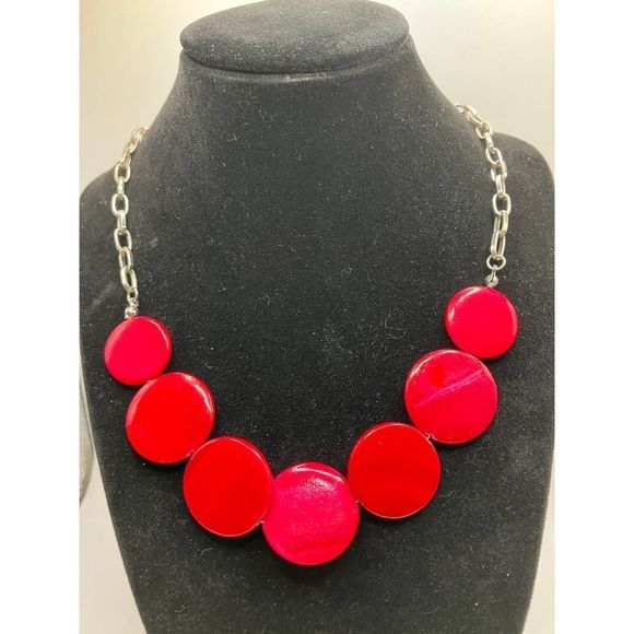 Pink flat circle necklace! - Picture 10 of 11